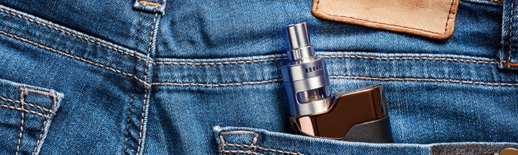 e-cigarette in pocket