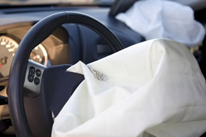 deployed Takata airbag