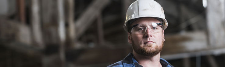 worker in a hard hat