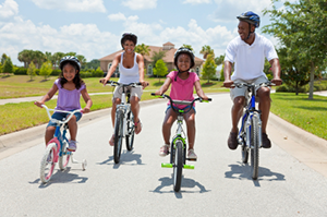 bicyclists on the road being safe