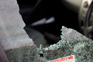 broken car window