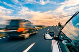 car changing lanes