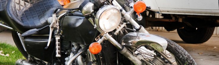 motorcycle damaged in accident