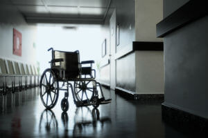 wheelchair in hallway