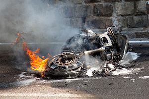 fiery hit-and-run crash