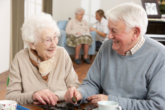 residents at a nursing home