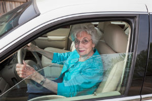 elderly woman driver