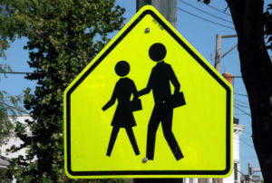 pedestrian crossing sign