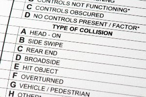 evidence in a police report to help car accident victims