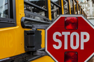 stop sign on school bus