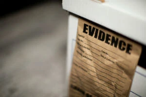 box of evidence for a personal injury claim