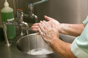 healthcare worker hand hygiene